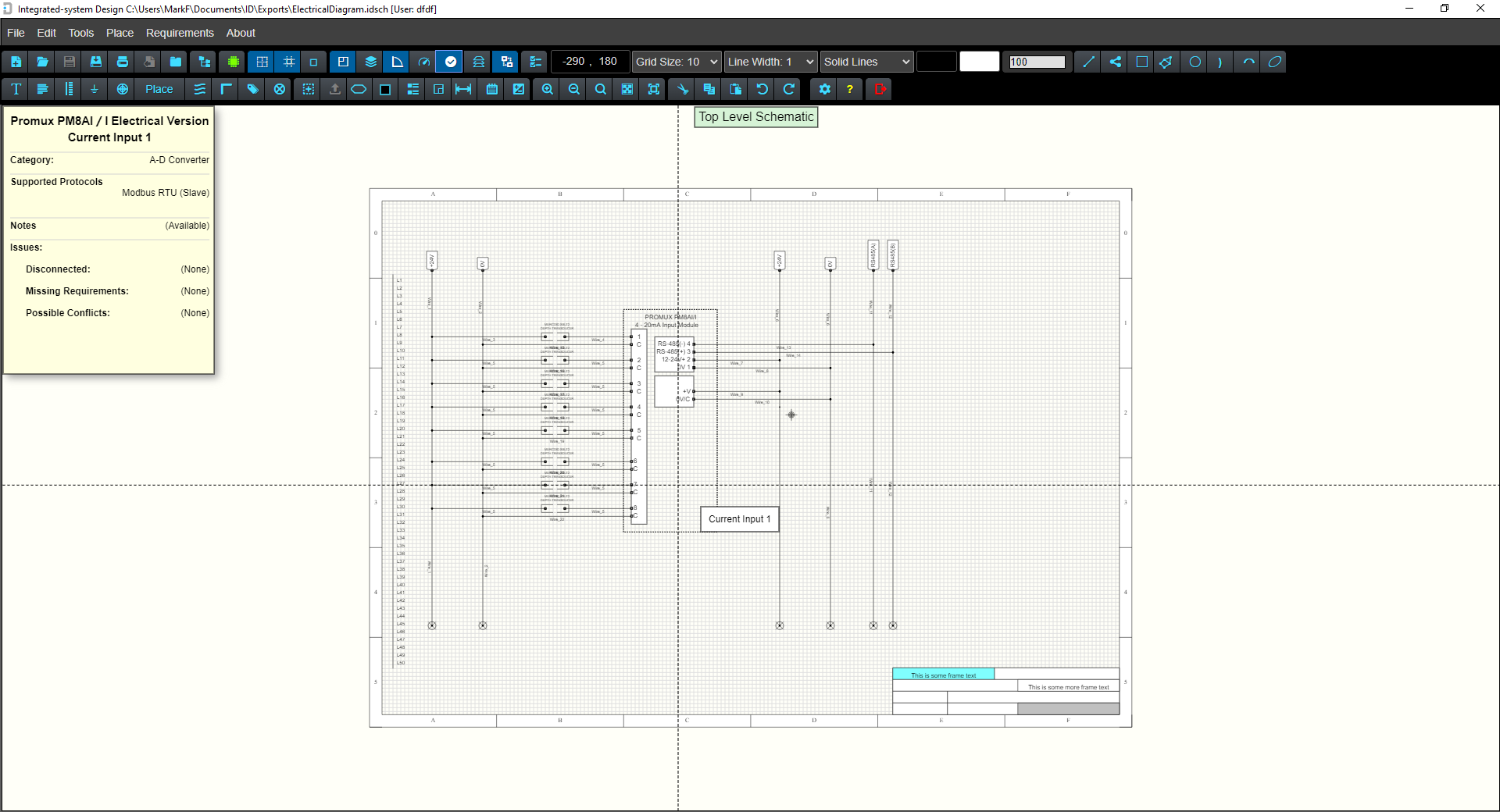 Electrical Schematic Design Module
